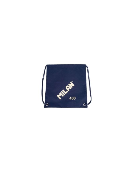 Milan Serie 1918 Bolsa/Mochila de Tiras Grande - Tejido 'ripstop' Ligero y Resistente - Medidas 34x42x0.7cm - Color Azul Oscuro