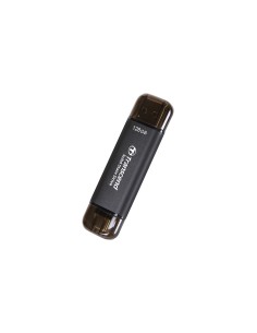 Transcend ESD310C Tecnología Thunderbolt (Rayo) 128 GB USB Type-A / USB Type-C USB 3.2 Gen 2x2 Negro