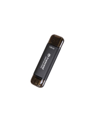 Transcend ESD310C Tecnología Thunderbolt (Rayo) 128 GB USB Type-A / USB Type-C USB 3.2 Gen 2x2 Negro