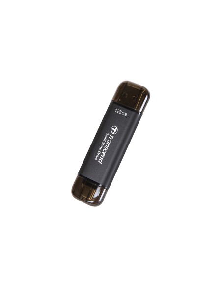 Transcend ESD310C Tecnología Thunderbolt (Rayo) 128 GB USB Type-A / USB Type-C USB 3.2 Gen 2x2 Negro