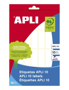 APLI 01637 etiqueta autoadhesiva Rectángulo Permanente Blanco 280 pieza(s)