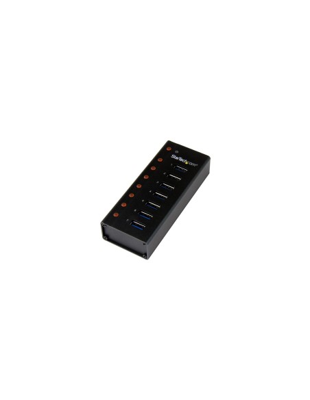 StarTech.com Concentrador USB 3.1 de 7 Puertos con Caja de Metal - Hub de Sobremesa o Montaje en Pared NEGRO