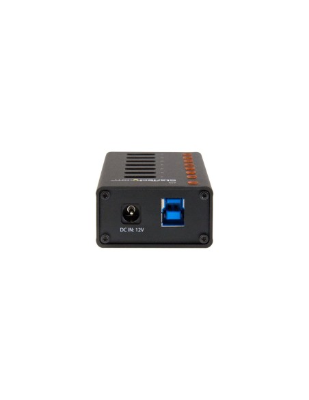 StarTech.com Concentrador USB 3.1 de 7 Puertos con Caja de Metal - Hub de Sobremesa o Montaje en Pared NEGRO