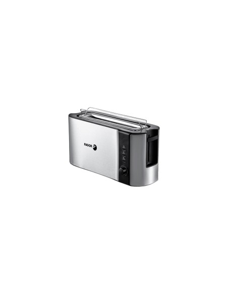 Fagor Bigtoast Steel 6 2 rebanada(s) 1000 W Negro, Acero inoxidable