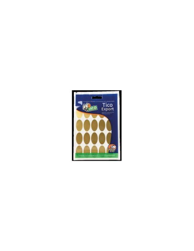 Tico E-GL-3620 etiqueta autoadhesiva Ovalado Oro 200 pieza(s)