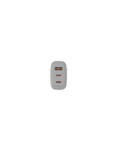 Celly UPTC1USB2USBC65 cargador de dispositivo móvil Smartphone, Tableta, Teléfono Blanco USB Interior