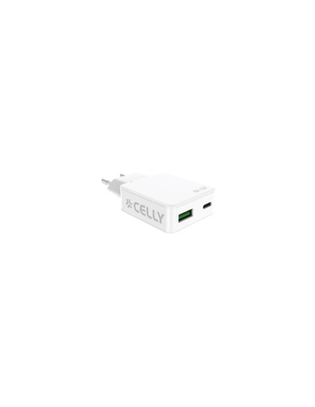 Celly SLIMTC1C1A45WWH cargador de dispositivo móvil Portátil, Smartphone, Tableta Blanco Corriente alterna Carga rápida Interior