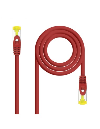 Nanocable Cable de red latiguillo RJ45 LSZH Cat.6A SFTP AWG26, Rojo, 0.5m