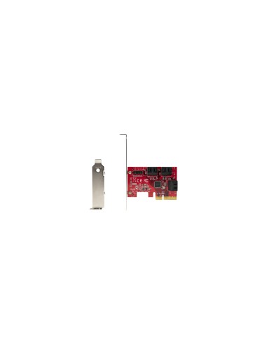 StarTech.com Tarjeta PCIe SATA - Tarjeta Controladora PCI Express de 6 Puertos SATA - 6Gbps - con Bracket de Perfil Bajo - con C