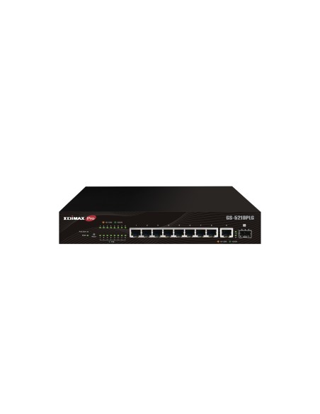 Edimax Switch GS-5210PLG Gestionado Gigabit Ethernet (10/100/1000) EnergÍ­a sobre Ethernet (PoE) Negro
