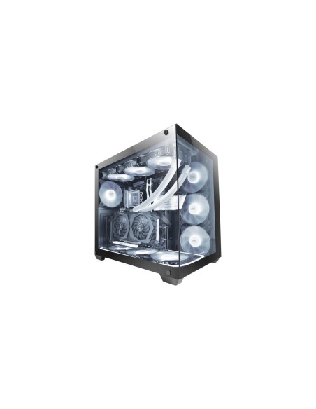 Mars Gaming MCV4 Negro Torre Gaming Custom XXL E-ATX Ventana Cristal Templado Lateral y Frontal Sin Marco Estructura Modular Dob