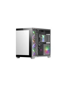 Mars Gaming MCV4 Negro Torre Gaming Custom XXL E-ATX Ventana Cristal Templado Lateral y Frontal Sin Marco Estructura Modular Dob 2