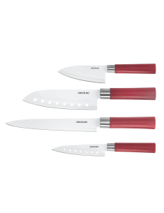 Set 4 cuchillos santoku con recubrimiento ceramico