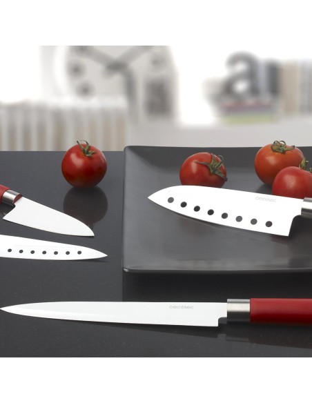 Set 4 cuchillos santoku con recubrimiento ceramico