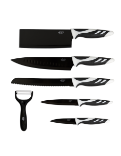 Set 6 cuchillos swiss negro