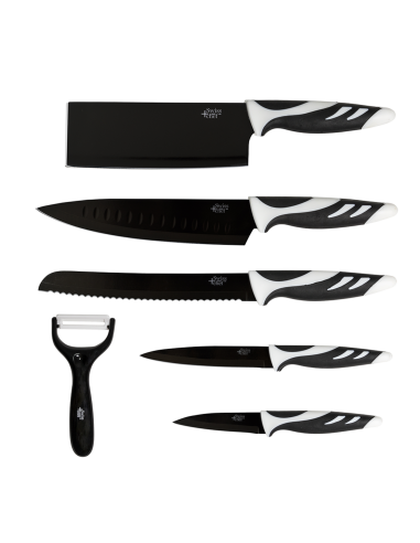 Set 6 cuchillos swiss negro