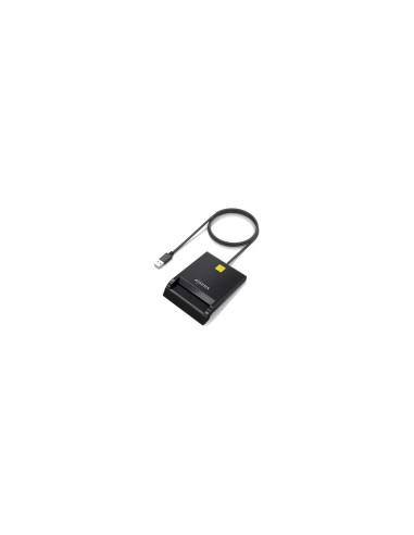 AISENS Lector de Tarjeta Inteligente DNI USB-C, Negro