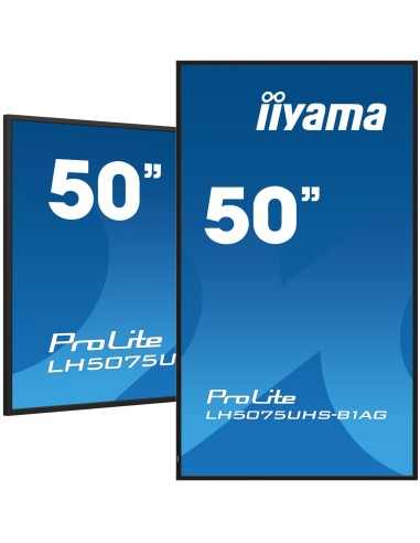 iiyama LH5075UHS-B1AG pantalla de señalización Pantalla plana para señalización digital 125,7 cm (49.5") LCD Wifi 500 cd / m² 4K
