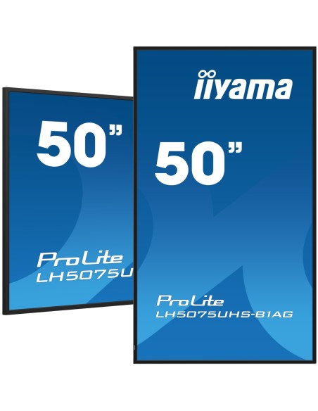 iiyama LH5075UHS-B1AG pantalla de señalización Pantalla plana para señalización digital 125,7 cm (49.5") LCD Wifi 500 cd / m² 4K
