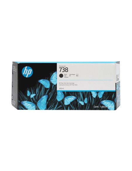 HP Cartucho de tinta negra DesignJet 738 de 300 ml