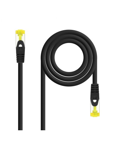 Nanocable Cable Red Latiguillo RJ45 LSZH CAT.6A SFTP AWG26, Negro, 25 cm