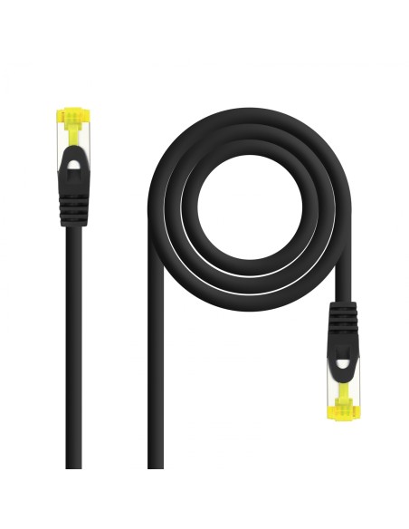 Nanocable Cable Red Latiguillo RJ45 LSZH CAT.6A SFTP AWG26, Negro, 25 cm