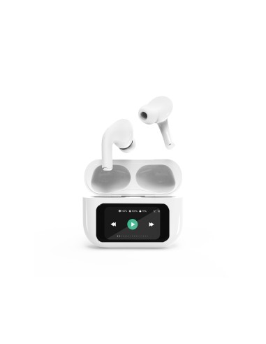 Gembird GMB Audio TWS-LCD-ANC-01-W auricular y casco Auriculares Inalámbrico Dentro de oído Llamadas/Música USB Tipo C Bluetooth