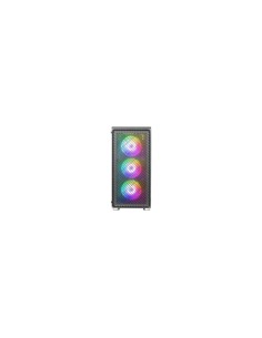 Mars Gaming MC-F Negro, Semitorre Gaming ATX, Ventana Completa Cristal Templado, Frontal Metal-Mesh, 4x Ventiladores ARGB 120mm 2