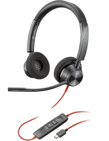 POLY 8X220AA auricular y casco Auriculares Alámbrico Diadema Negro