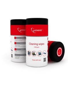 Gembird CK-WW100-01 kit de limpieza para computadora LCD/TFT/Plasma Paños secos para limpieza de equipos