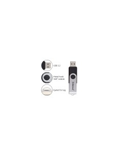 Intenso Memoria USB Office Line, 128 GB, USB-A, 3.2 Gen 1x1, negro-plata 2