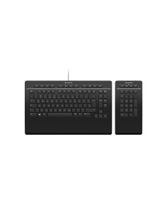 3Dconnexion Keyboard Pro with Numpad teclado Oficina USB + RF Wireless + Bluetooth QWERTZ Alemán Negro