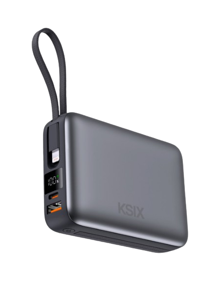 KSIX BATERÍA AUXILIAR 20.000MAH 22,5W CABLE USB-C + LIGHTNING