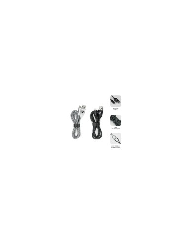 SUBBLIM PACK 2 Cables MICRO USB A/USB A (2.4) 1 m Negro, Gris, Blanco