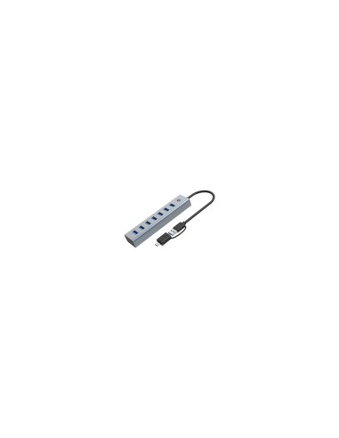 Conceptronic HUBBIES21GP hub de interfaz USB 3.2 Gen 1 (3.1 Gen 1) Type-A 5000 Mbit/s Gris