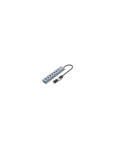 Conceptronic HUBBIES21GP hub de interfaz USB 3.2 Gen 1 (3.1 Gen 1) Type-A 5000 Mbit/s Gris