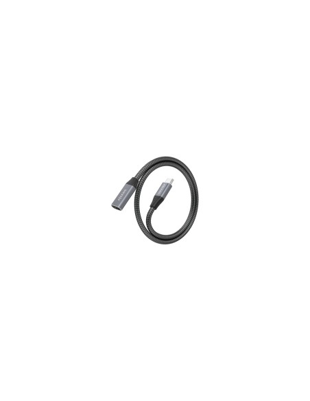 AISENS Cable USB 3.2 Gen2x2 Aluminio 20Gbps 8K@30Hz 5A 100W, Tipo USB-C/M-USB-C/H, Gris, 0.5 m