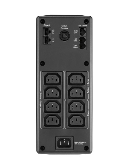 Sais linea interactiva apc sistema de alimentacion interrumpida ups 1600va 960w 8 salidas AC negro BR1600MI