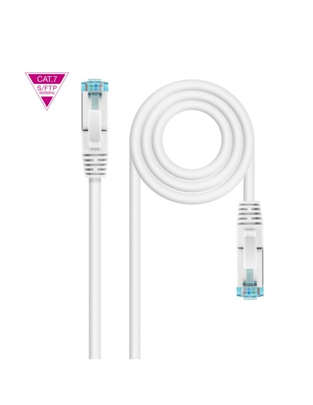 Nanocable Cable de Red Cat.7 600MHZ LSZH SFTP PIMF AWG26, Blanco, 2 m