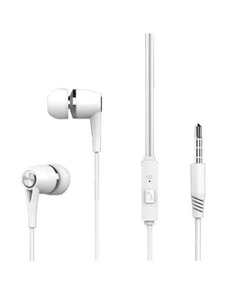 AURICULAR + MICROFONO EP21 BLANCO