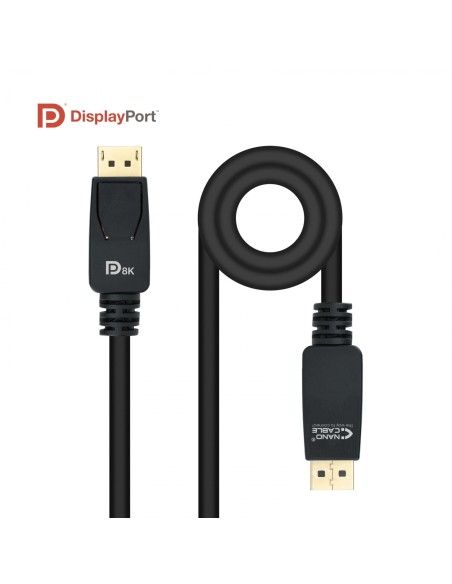 Cable nanocable displayport macho a macho 3m negro 10.15.2503