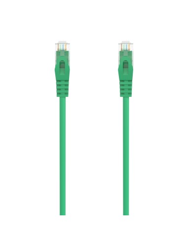 AISENS Cable de Red Latiguillo RJ45 LSZH Cat.6A 500 Mhz UTP AWG24, Verde, 0.5M