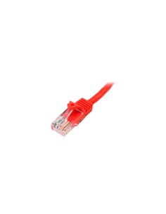 StarTech.com Cable de Red de 0,5m Rojo Cat5e Ethernet RJ45 sin Enganches 2