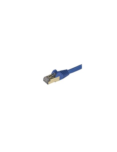 StarTech.com Cable de 1,5m de Red Ethernet Cat6a Azul sin Enganches con Alambre de Cobre