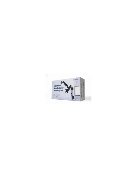 Gembird MA-DA2P-01 soporte para monitor 81,3 cm (32") Negro Escritorio