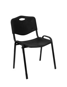 Piqueras y Crespo Pack 1 sillas Iso Pastic PVC negro