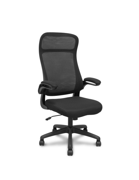Piqueras y Crespo Silla Opti524 respaldo malla negro y asiento tela negro
