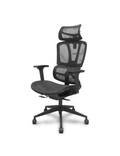 Piqueras y Crespo Silla Pro537 traslack malla negra brazos 3D ruedas nailon 60 mm 2
