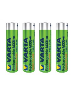 Varta blister 4 pilas recargables AAA 1000mah verde plata 2