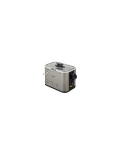 FREIDORA JATA 1000W CUBA 1.5L TAPA DE CRISTAL CON ASA TERMOSTATO REGULABLE INDICADOR LUMINOSO CUERPO INOX ANTIHUELLA FR326E 2